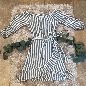 Off-Shoulder Wrap Dress